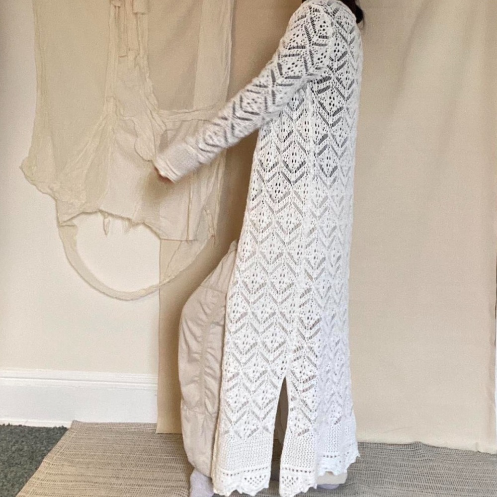 White cardigan